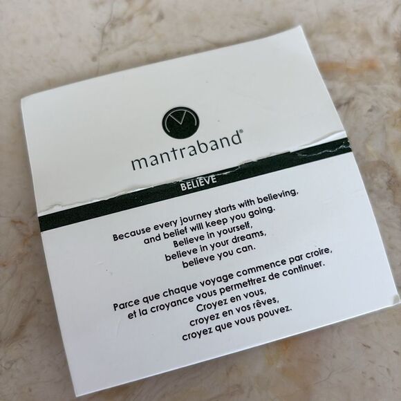 NEW! Mantraband Believe Cuff Style Stainless Steel Unisex Bracelet - Picture 8 of 9